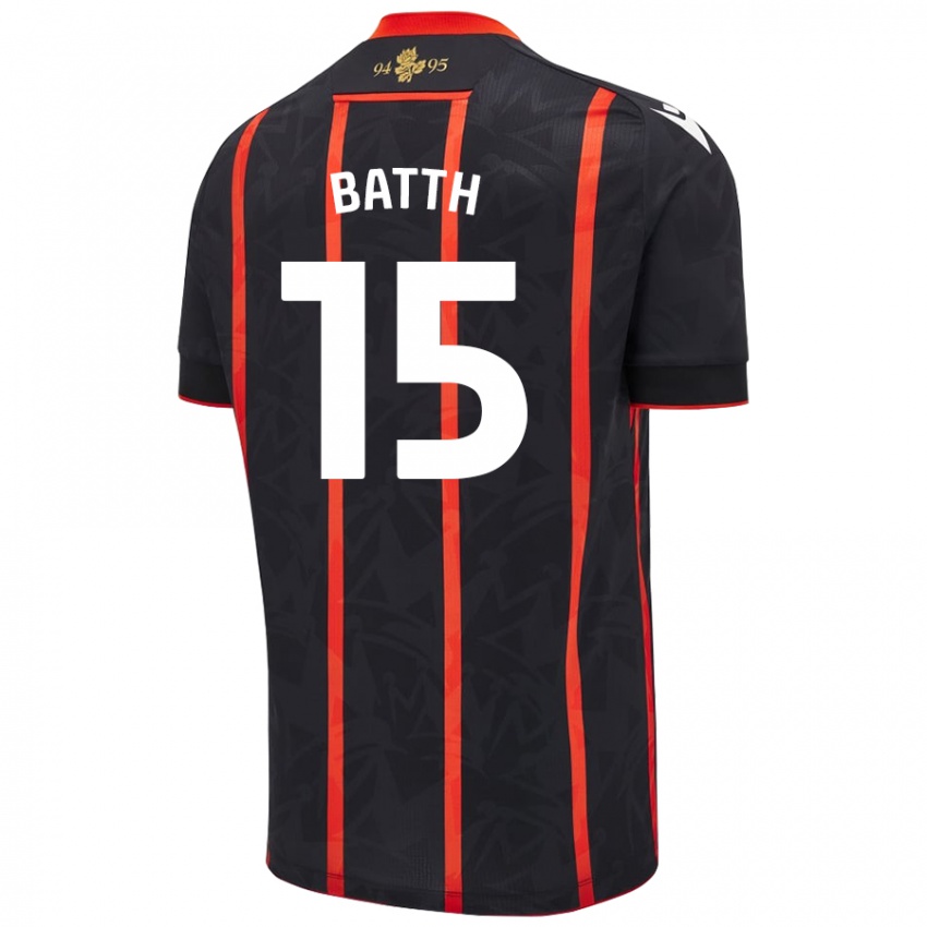 Criança Camisola Danny Batth #15 Vermelho Preto Alternativa 2024/25 Camisa Brasil