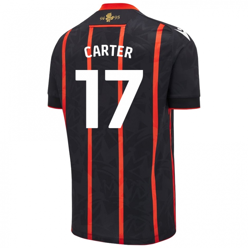 Criança Camisola Hayden Carter #17 Vermelho Preto Alternativa 2024/25 Camisa Brasil