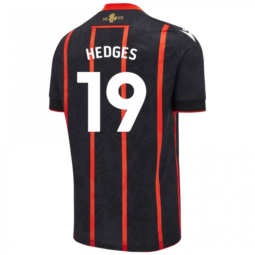 Criança Camisola Ryan Hedges #19 Vermelho Preto Alternativa 2024/25 Camisa Brasil