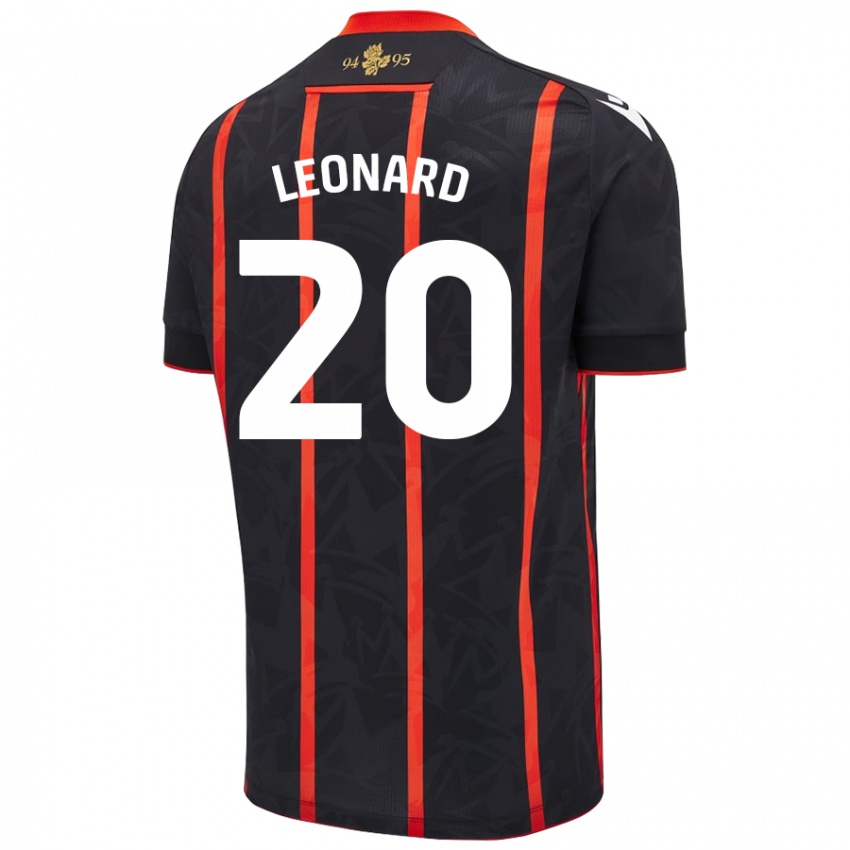 Criança Camisola Harry Leonard #20 Vermelho Preto Alternativa 2024/25 Camisa Brasil