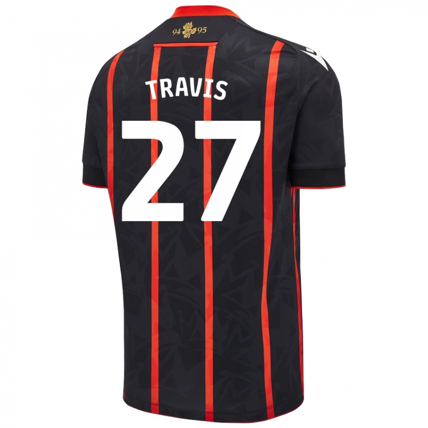 Criança Camisola Lewis Travis #27 Vermelho Preto Alternativa 2024/25 Camisa Brasil