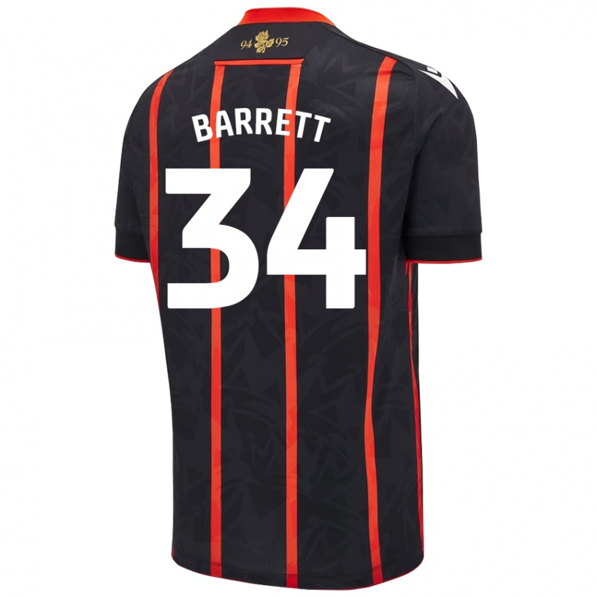 Criança Camisola Jack Barrett #34 Vermelho Preto Alternativa 2024/25 Camisa Brasil