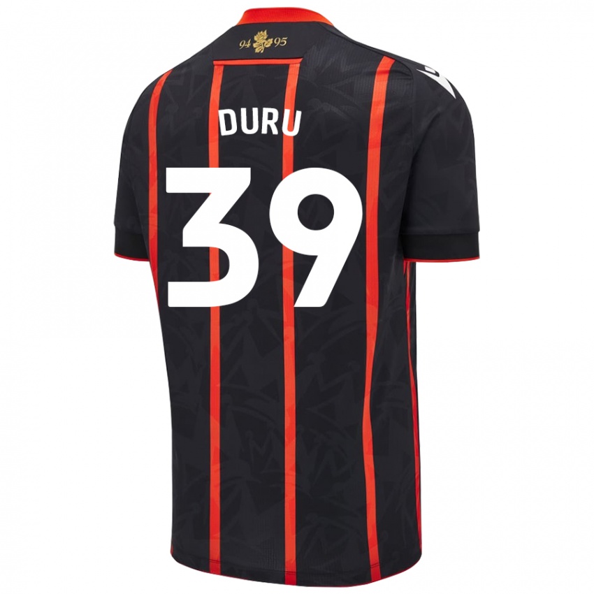 Criança Camisola Leo Duru #39 Vermelho Preto Alternativa 2024/25 Camisa Brasil