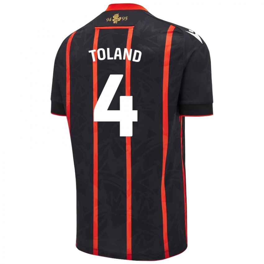 Criança Camisola Tyler Toland #4 Vermelho Preto Alternativa 2024/25 Camisa Brasil