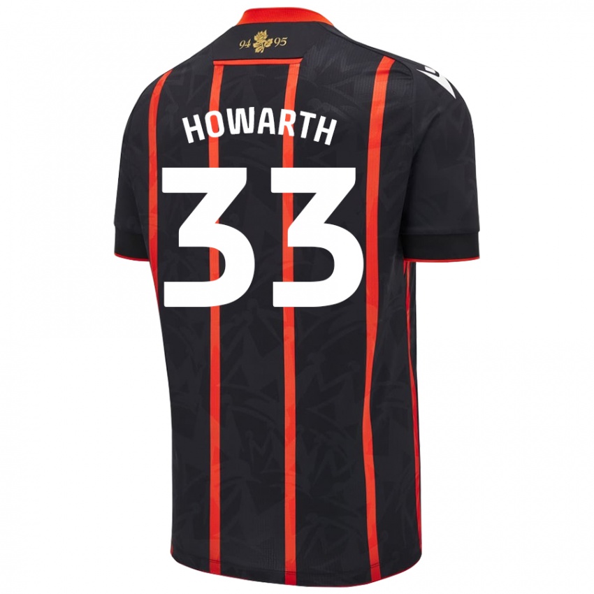 Criança Camisola Taylor Howarth #33 Vermelho Preto Alternativa 2024/25 Camisa Brasil