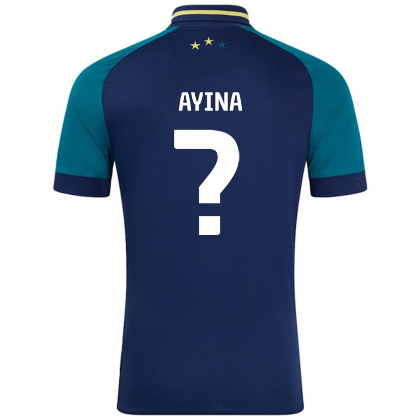 Criança Camisola Loick Ayina #0 Verde Da Marinha Verde Alternativa 2024/25 Camisa Brasil