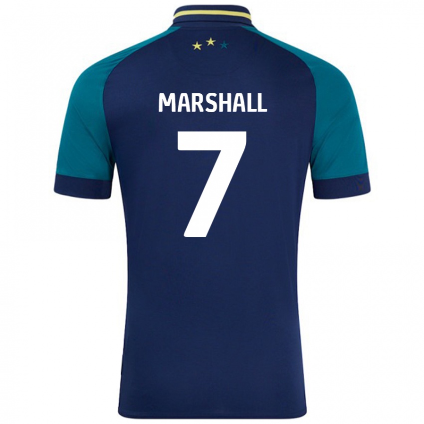 Criança Camisola Callum Marshall #7 Verde Da Marinha Verde Alternativa 2024/25 Camisa Brasil