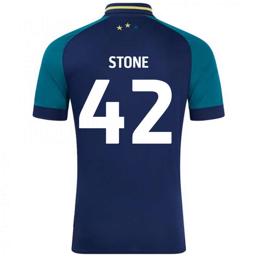 Criança Camisola Michael Stone #42 Verde Da Marinha Verde Alternativa 2024/25 Camisa Brasil