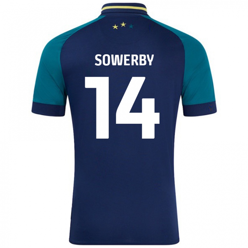 Criança Camisola Lucy Sowerby #14 Verde Da Marinha Verde Alternativa 2024/25 Camisa Brasil