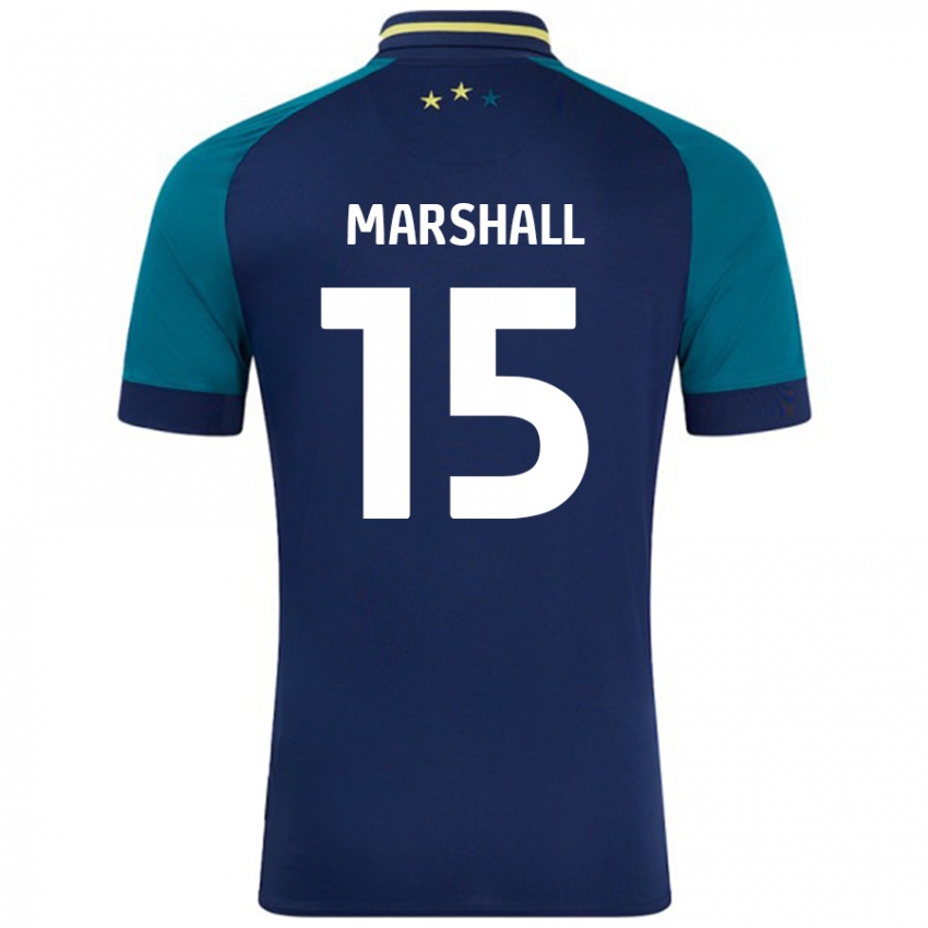 Criança Camisola Georgia Marshall #15 Verde Da Marinha Verde Alternativa 2024/25 Camisa Brasil