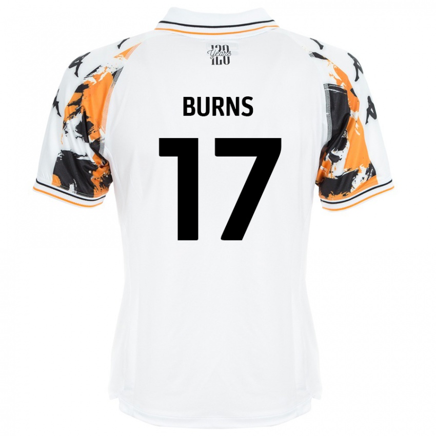 Criança Camisola Finley Burns #17 Branco Alternativa 2024/25 Camisa Brasil