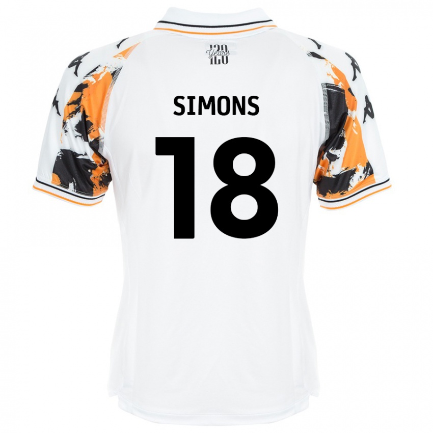 Criança Camisola Xavier Simons #18 Branco Alternativa 2024/25 Camisa Brasil