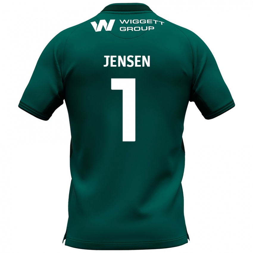 Criança Camisola Lukas Jensen #1 Verde Alternativa 2024/25 Camisa Brasil