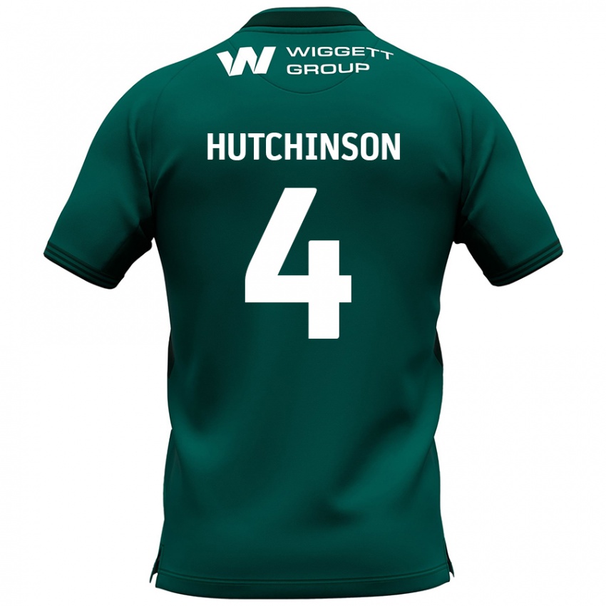 Criança Camisola Shaun Hutchinson #4 Verde Alternativa 2024/25 Camisa Brasil