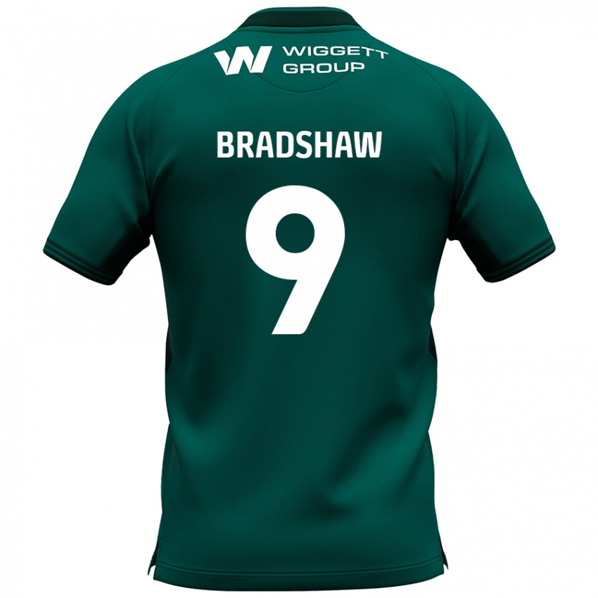 Criança Camisola Tom Bradshaw #9 Verde Alternativa 2024/25 Camisa Brasil