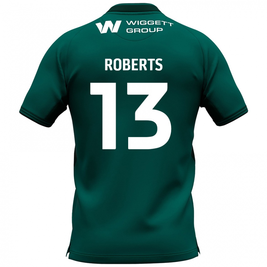 Criança Camisola Liam Roberts #13 Verde Alternativa 2024/25 Camisa Brasil