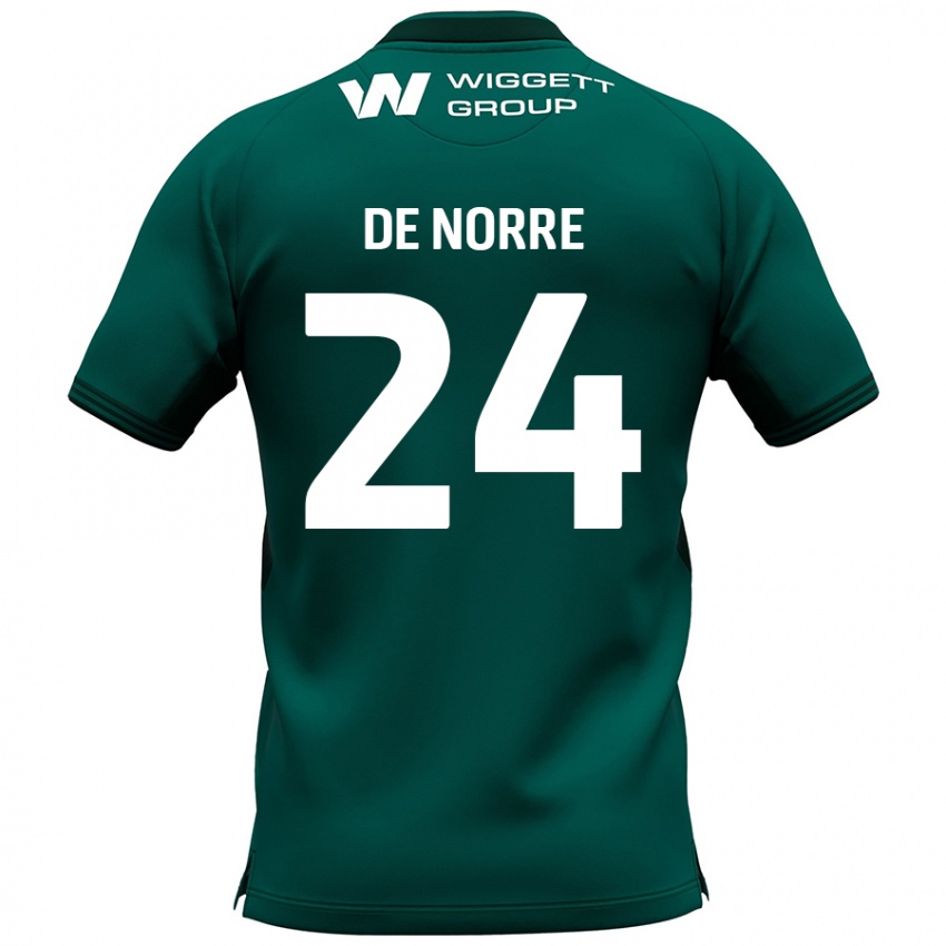 Criança Camisola Casper De Norre #24 Verde Alternativa 2024/25 Camisa Brasil