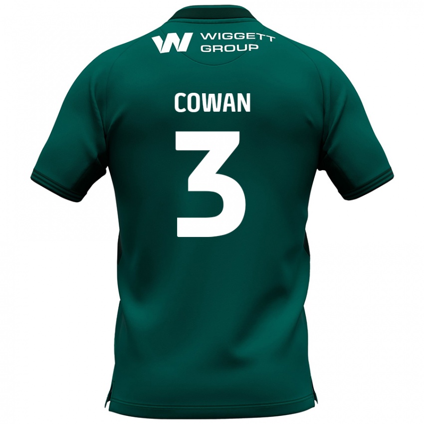 Criança Camisola Leanne Cowan #3 Verde Alternativa 2024/25 Camisa Brasil