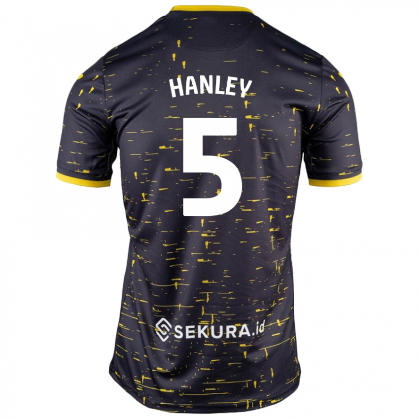 Criança Camisola Grant Hanley #5 Amarelo Preto Alternativa 2024/25 Camisa Brasil