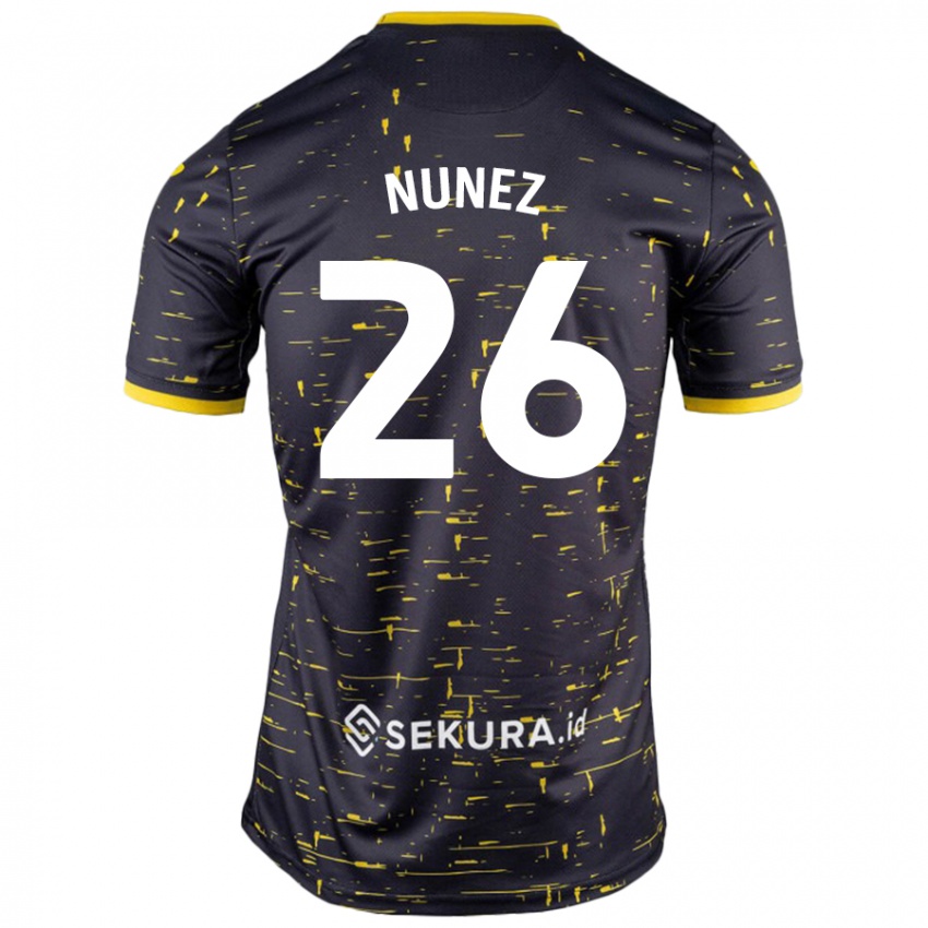 Criança Camisola Marcelino Núñez #26 Amarelo Preto Alternativa 2024/25 Camisa Brasil