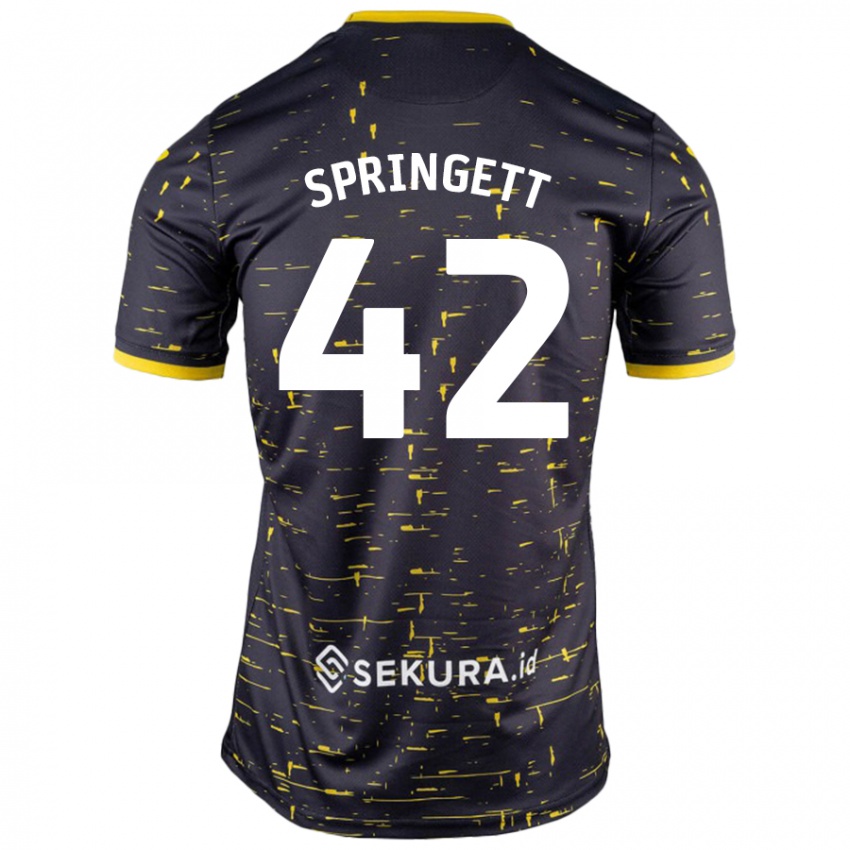 Criança Camisola Tony Springett #42 Amarelo Preto Alternativa 2024/25 Camisa Brasil