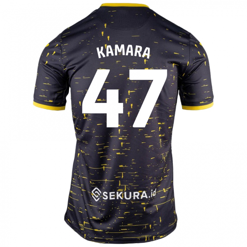 Criança Camisola Abu Kamara #47 Amarelo Preto Alternativa 2024/25 Camisa Brasil