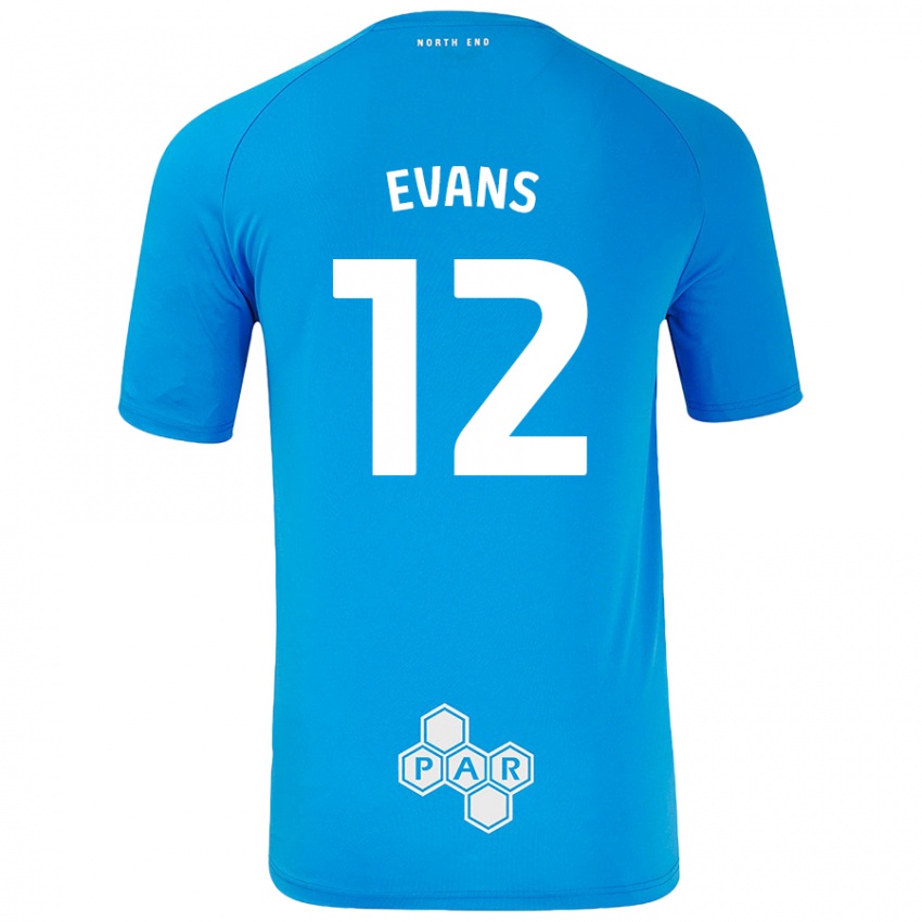 Criança Camisola Ched Evans #12 Céu Azul Alternativa 2024/25 Camisa Brasil