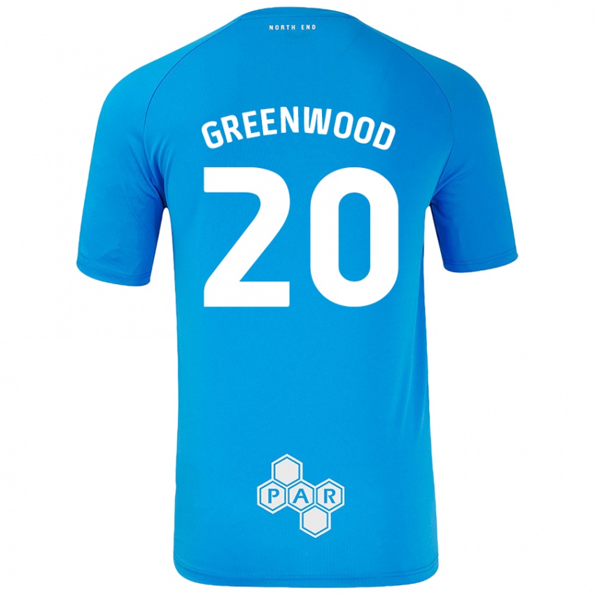 Criança Camisola Sam Greenwood #20 Céu Azul Alternativa 2024/25 Camisa Brasil