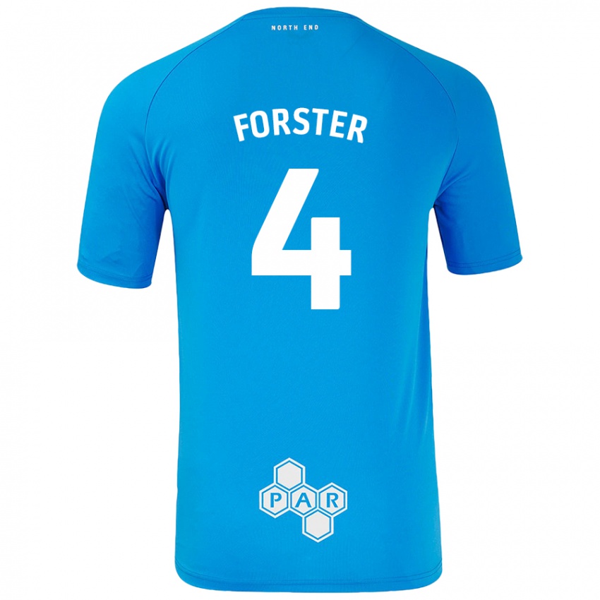 Criança Camisola Hannah Forster #4 Céu Azul Alternativa 2024/25 Camisa Brasil