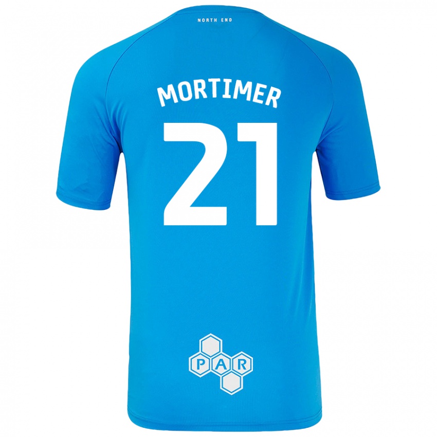 Criança Camisola Jodie Mortimer #21 Céu Azul Alternativa 2024/25 Camisa Brasil