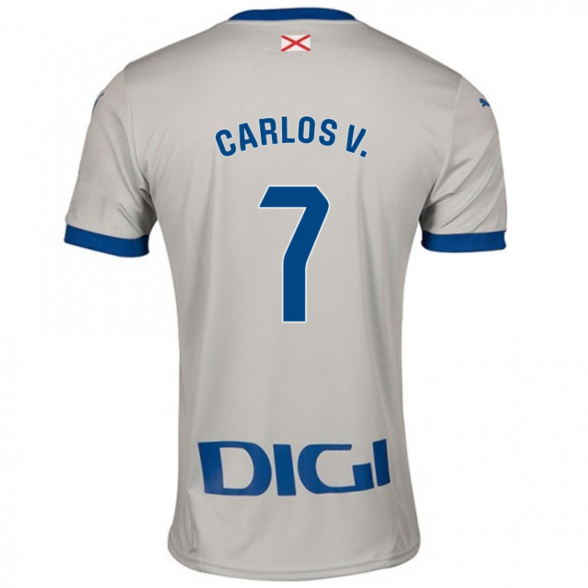 Criança Camisola Carlos Vicente #7 Cinza Leve Alternativa 2024/25 Camisa Brasil