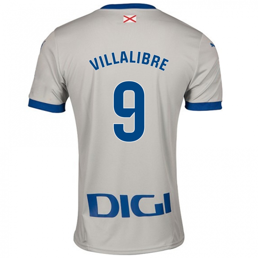 Criança Camisola Asier Villalibre #9 Cinza Leve Alternativa 2024/25 Camisa Brasil