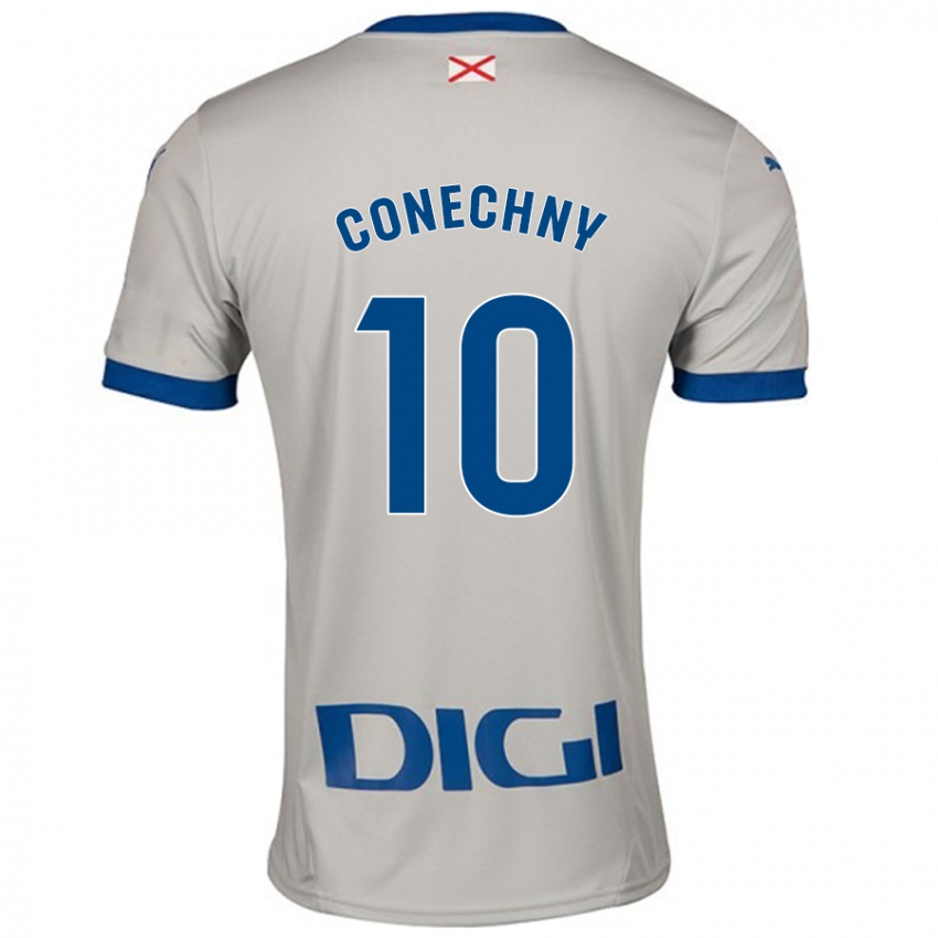 Criança Camisola Tomás Conechny #10 Cinza Leve Alternativa 2024/25 Camisa Brasil