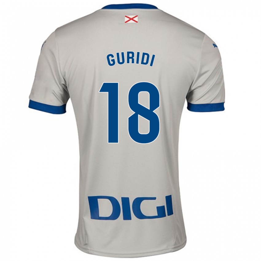 Criança Camisola Jon Guridi #18 Cinza Leve Alternativa 2024/25 Camisa Brasil