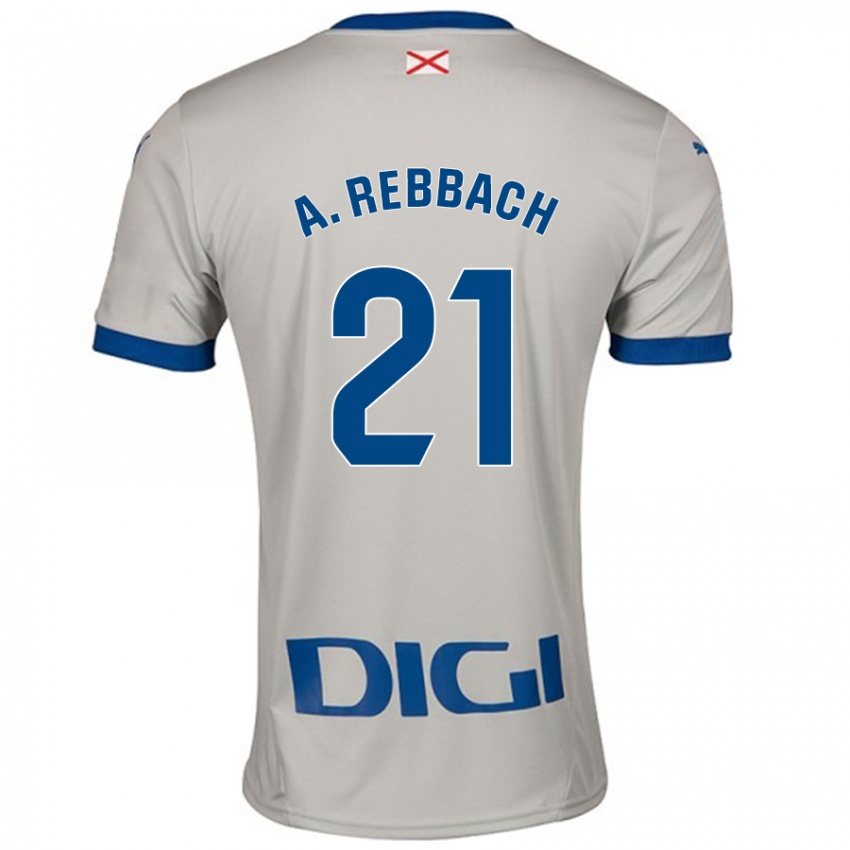 Criança Camisola Abde Rebbach #21 Cinza Leve Alternativa 2024/25 Camisa Brasil