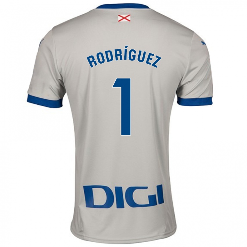 Criança Camisola Adrián Rodríguez #1 Cinza Leve Alternativa 2024/25 Camisa Brasil