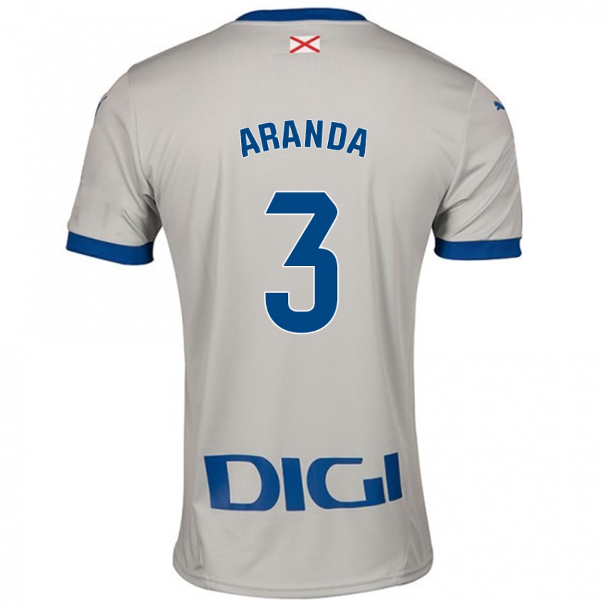 Criança Camisola Miguel Aranda #3 Cinza Leve Alternativa 2024/25 Camisa Brasil