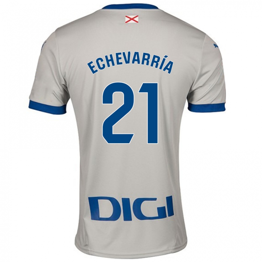 Criança Camisola Martin Echevarría #21 Cinza Leve Alternativa 2024/25 Camisa Brasil