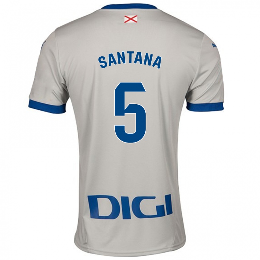 Criança Camisola Vanesa Santana #5 Cinza Leve Alternativa 2024/25 Camisa Brasil