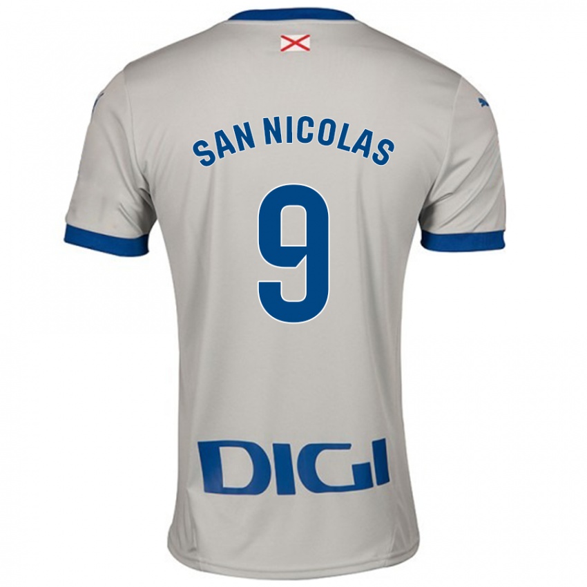 Criança Camisola Olga San Nicolás #9 Cinza Leve Alternativa 2024/25 Camisa Brasil