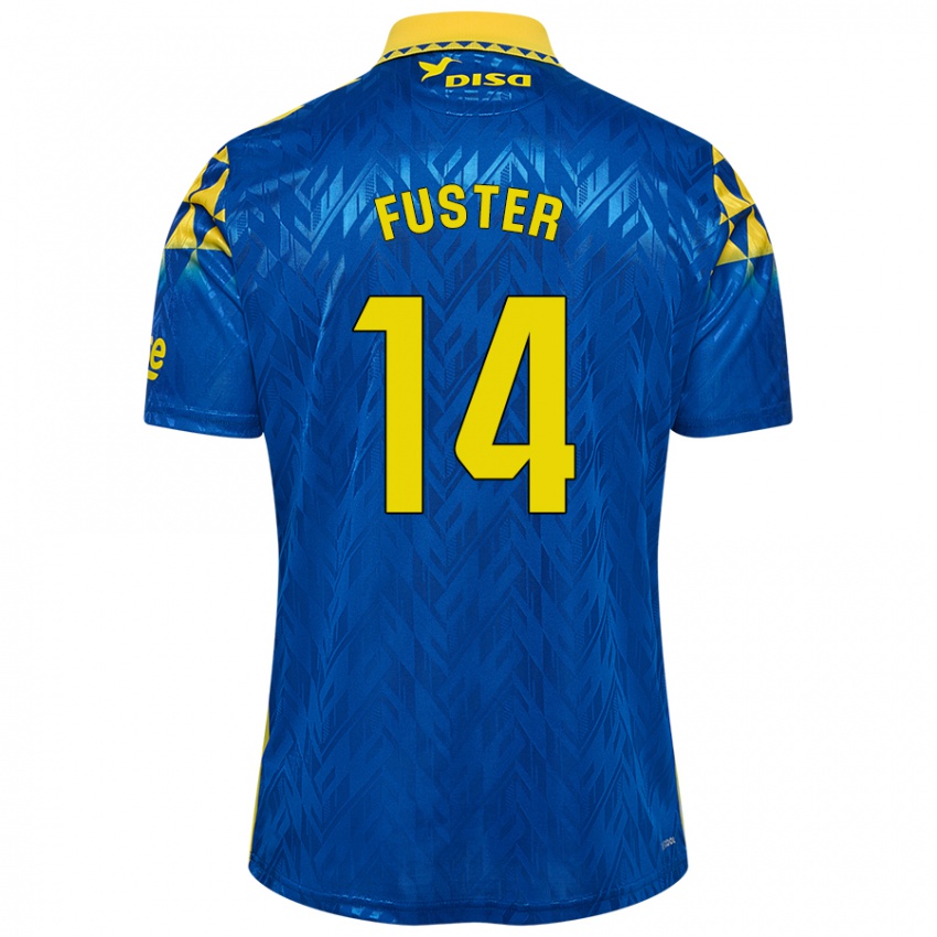 Criança Camisola Manu Fuster #14 Amarelo Azul Alternativa 2024/25 Camisa Brasil