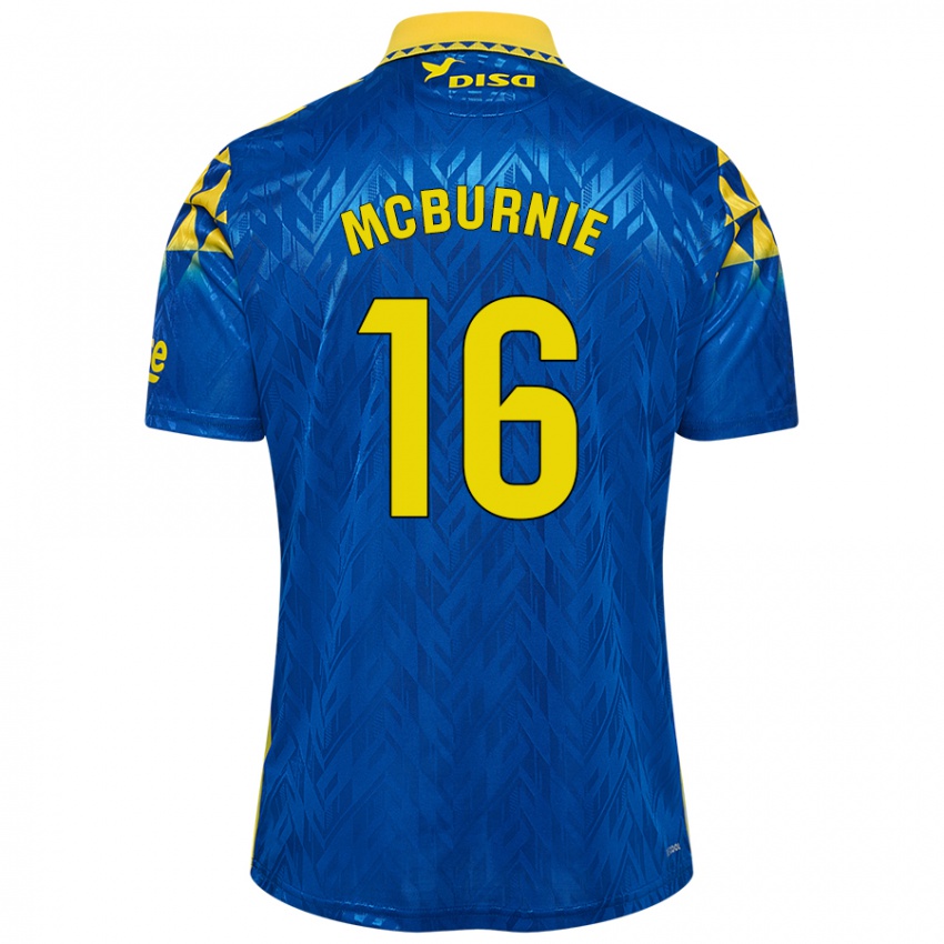 Criança Camisola Oli Mcburnie #16 Amarelo Azul Alternativa 2024/25 Camisa Brasil