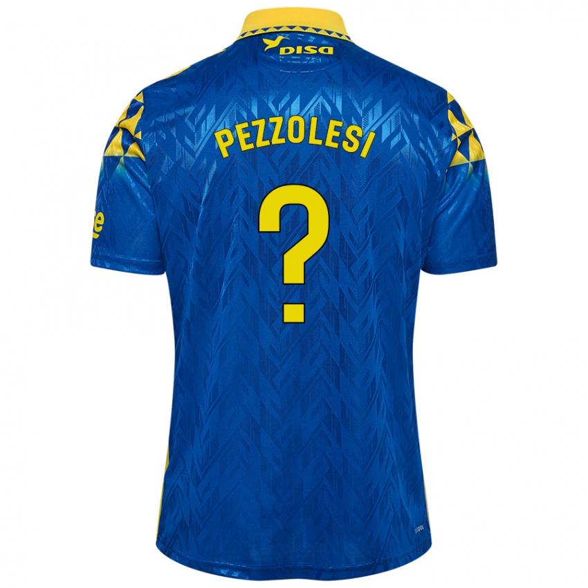 Criança Camisola Valentín Pezzolesi #0 Amarelo Azul Alternativa 2024/25 Camisa Brasil