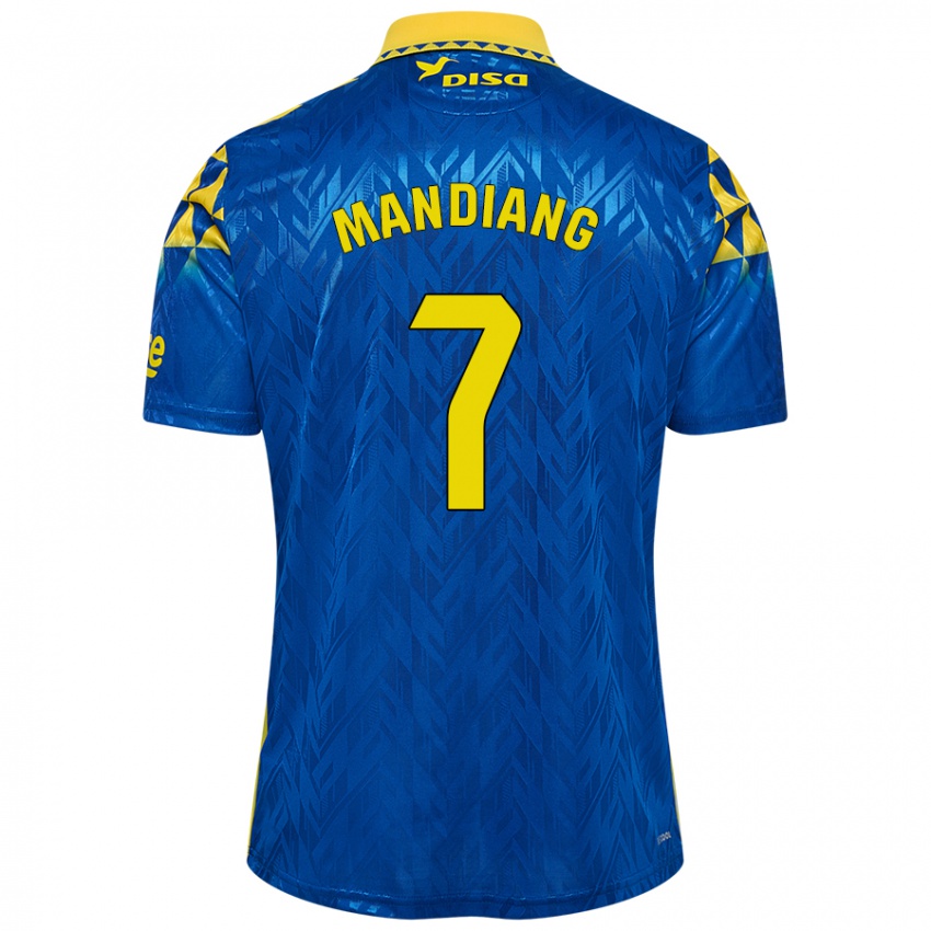 Criança Camisola Saliou Mandiang #7 Amarelo Azul Alternativa 2024/25 Camisa Brasil