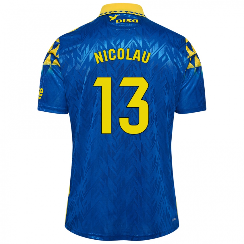 Criança Camisola Nacho Nicolau #13 Amarelo Azul Alternativa 2024/25 Camisa Brasil