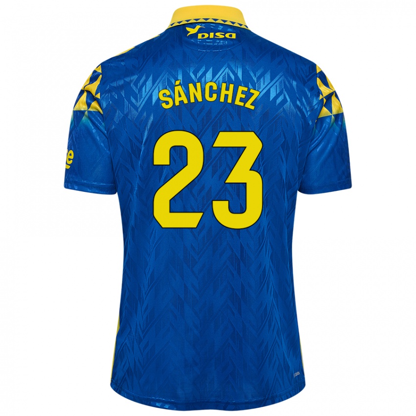 Criança Camisola Omar Sánchez #23 Amarelo Azul Alternativa 2024/25 Camisa Brasil