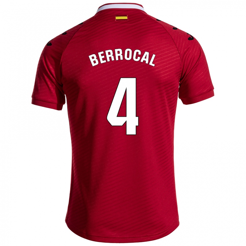 Criança Camisola Juan Berrocal #4 Vermelho Escuro Alternativa 2024/25 Camisa Brasil