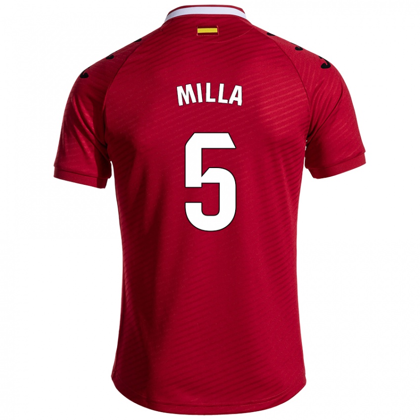 Criança Camisola Luis Milla #5 Vermelho Escuro Alternativa 2024/25 Camisa Brasil