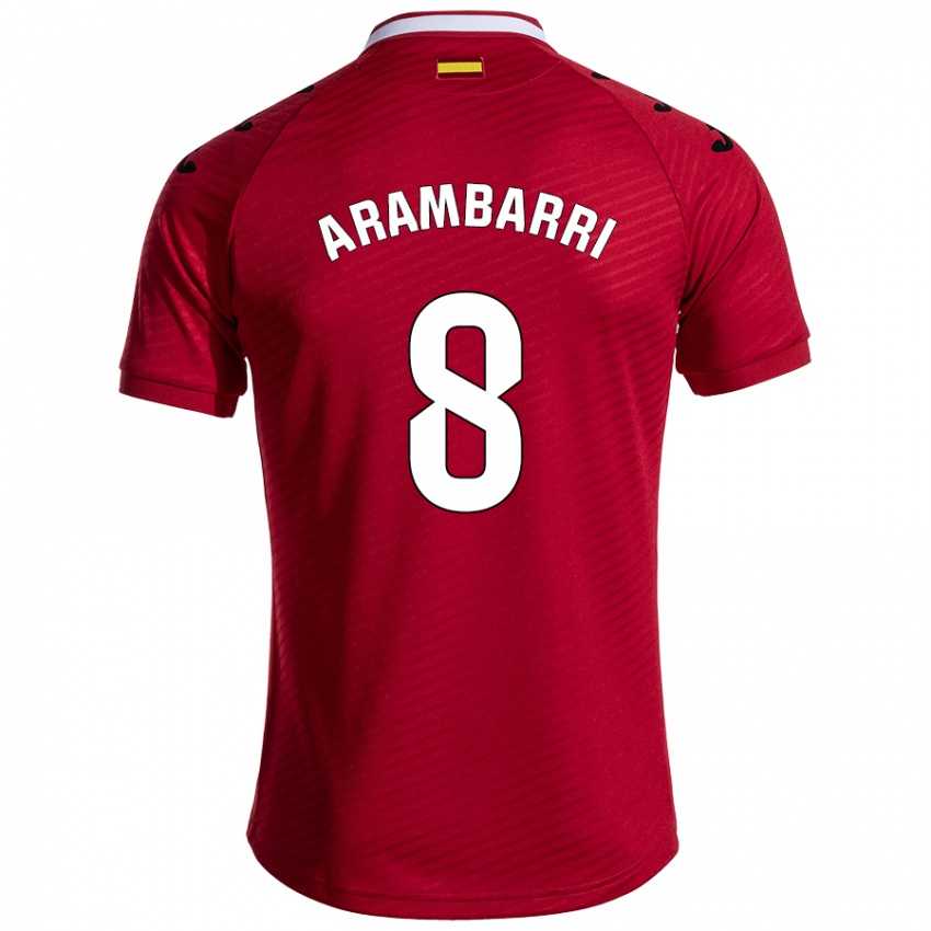 Criança Camisola Mauro Arambarri #8 Vermelho Escuro Alternativa 2024/25 Camisa Brasil