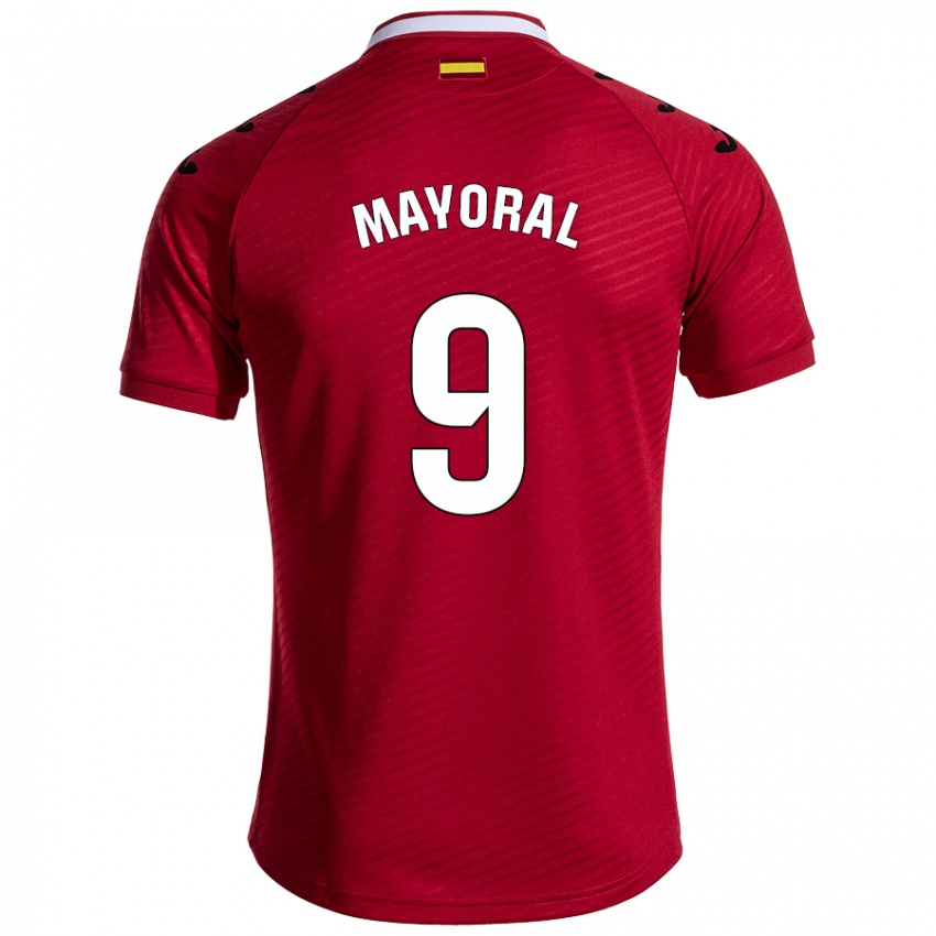 Criança Camisola Borja Mayoral #9 Vermelho Escuro Alternativa 2024/25 Camisa Brasil